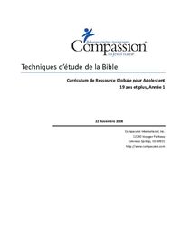 Techniques d'étude de la bible