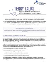 Terry Talks : Aider les Enfants et les Familles à Se Developper Grâce aux Visites à Domicile (Guide de discussion)
