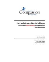 Techniques d'etude biblique, 15-18, Annee 2