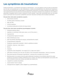 Les symptômes de traumatisme