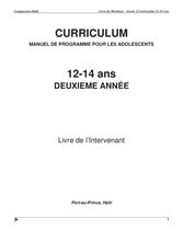 Curruculum des Adolescents Compassion Haiti 12-14 Ans Annee 2