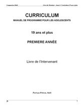 Curruculum des Adolescents Compassion Haiti 19 et Plus Annee 1